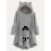 Fuzzy Cat Ear Hoodie, Loose Oversized Front Pocket Hooded Sweater, Loungewear & Casual Tops For Winter, Women's Clothing