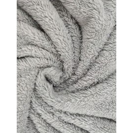 Cat & Slogan Print Teddy Hoodie, Casual Long Sleeve Button Decor Hoodie Sweatshirt, Women's Clothing