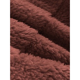 Color Block Kangaroo Pocket Hoodie, Long Sleeve Thermal Hoodies Sweatshirt, Women's Clothing