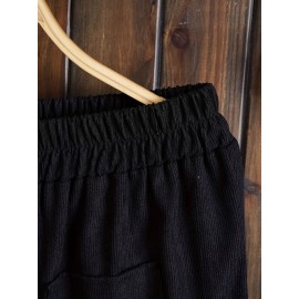 Slant Pockets Harem Pants, Casual Loose Pants For Spring & Summer, Women's Clothing